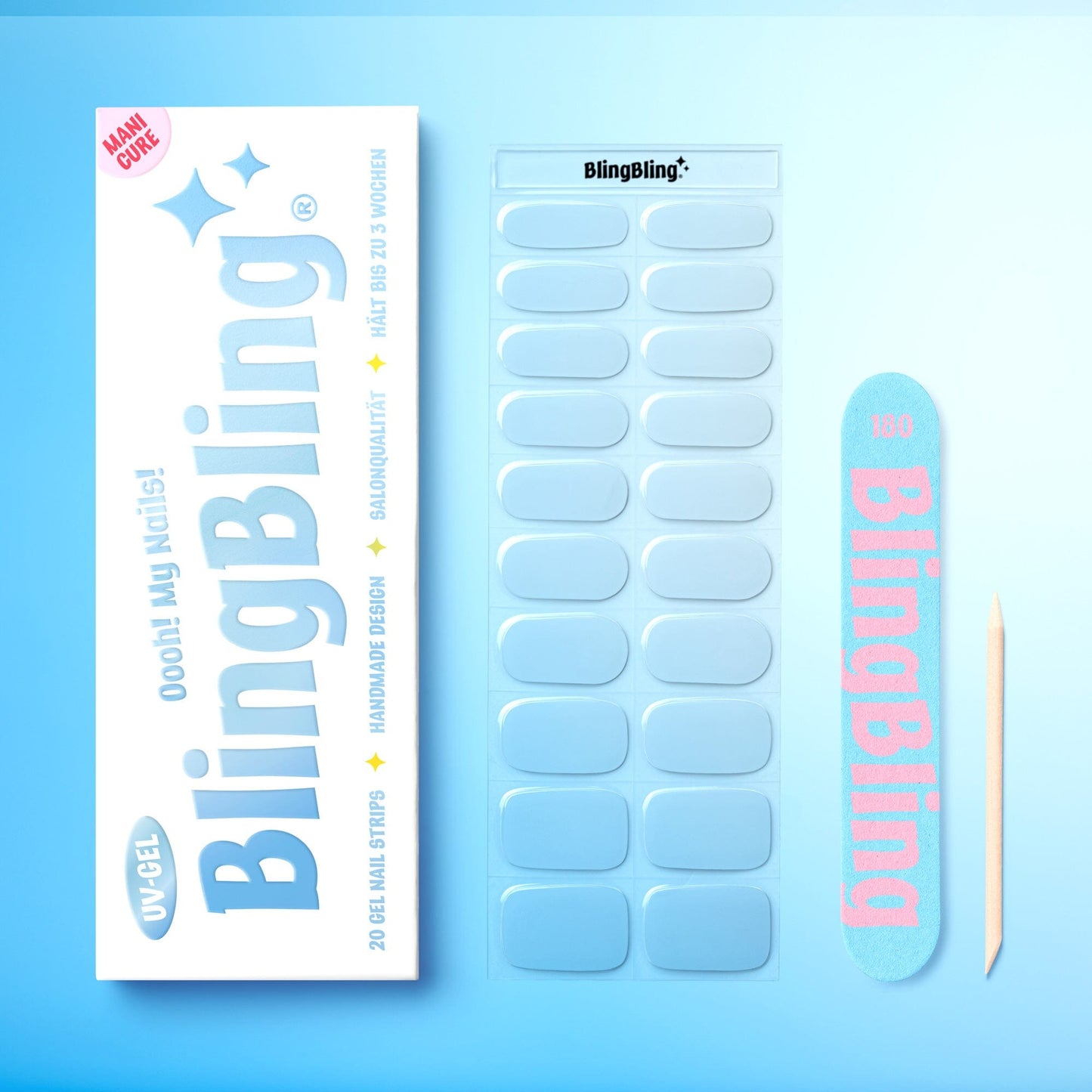 BlingBling® Manicure Gel Nail Strips ★ No.01 - Dhalia - Manicure