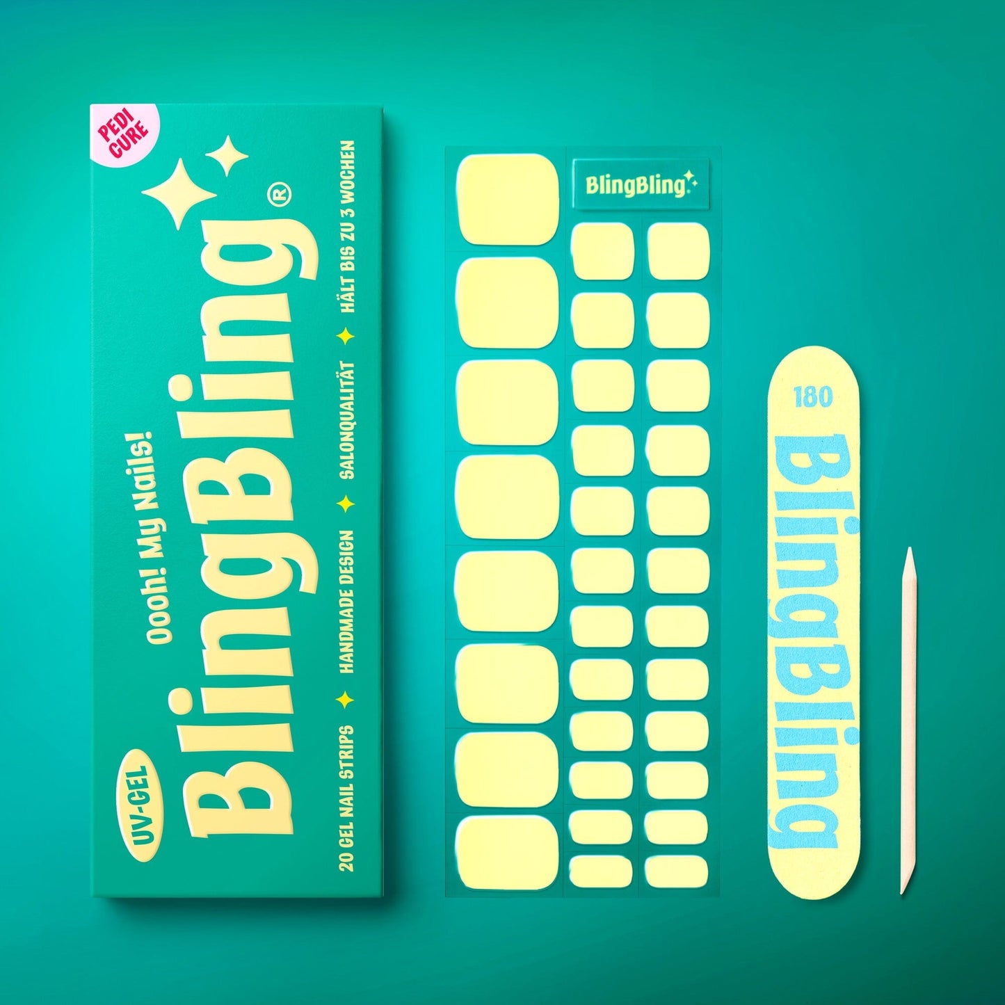 BlingBling® PEDICURE Gel Nail Strips ★ No.12 - Savanna - Pedicure