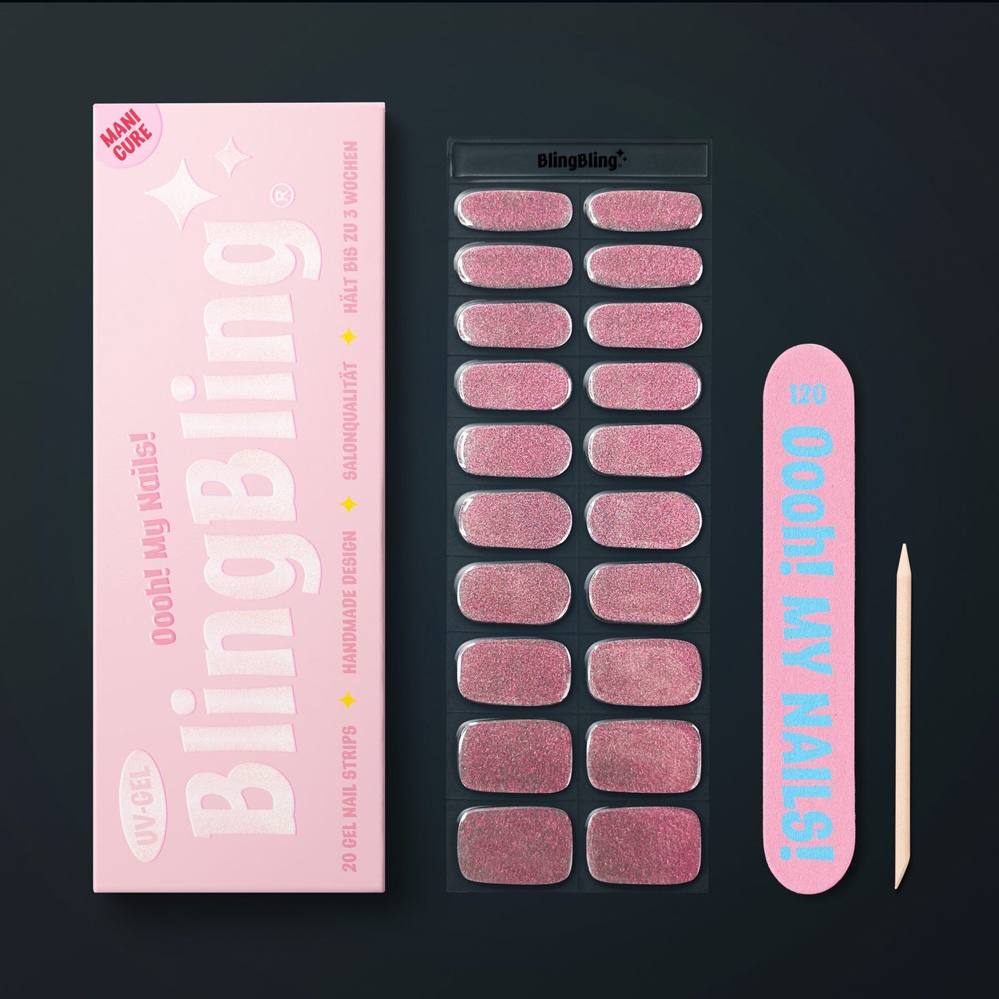 BlingBling® Manicure Gel Nail Strips ★ No.21 - Fleur - Manicure