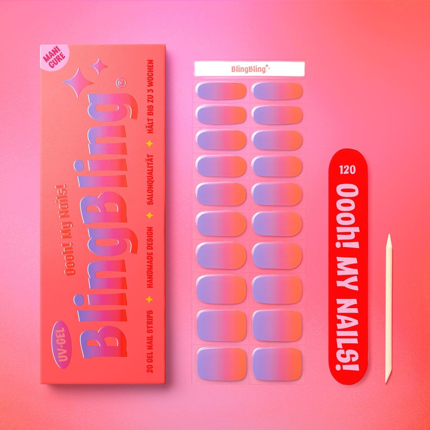 BlingBling® Manicure Gel Nail Strips ★ No.23 - Nova - Manicure