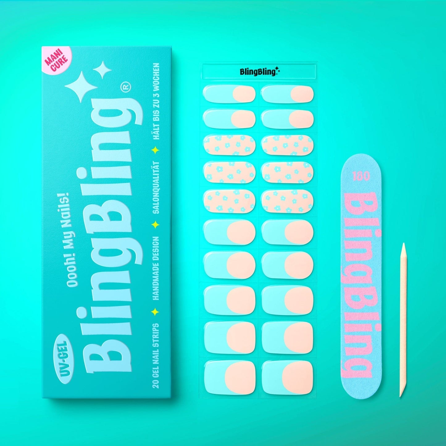 BlingBling® Manicure Gel Nail Strips ★ No.39 - Emily - Manicure