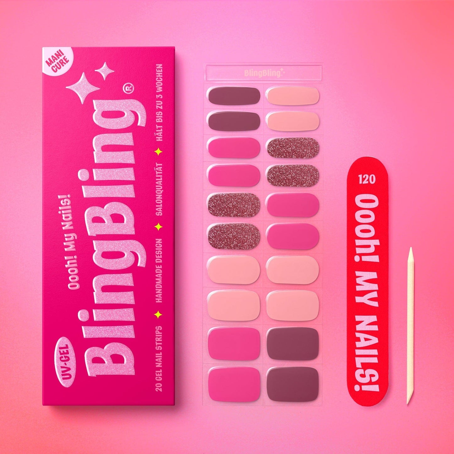 BlingBling® Manicure Gel Nail Strips ★ No.46 - Ninette - Manicure