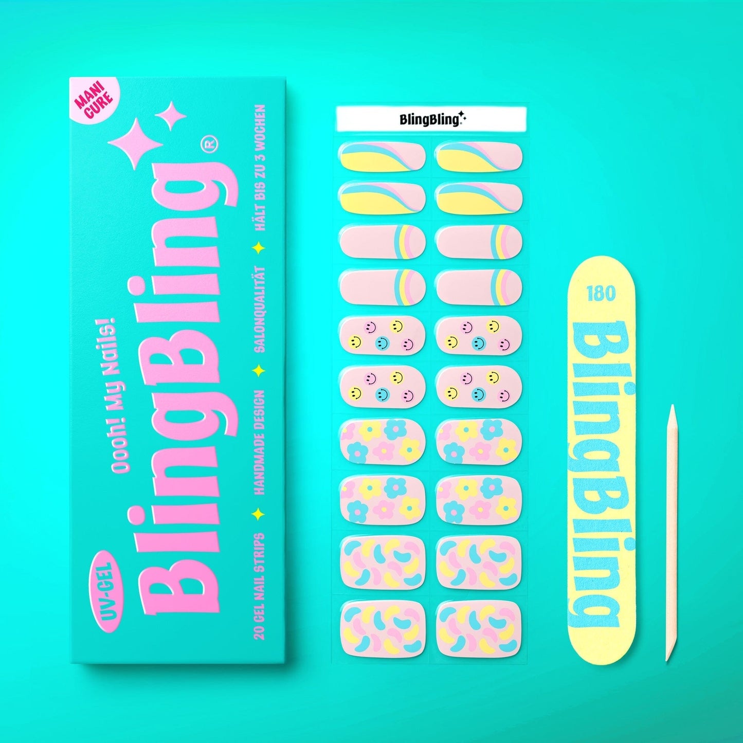 BlingBling® Manicure Gel Nail Strips ★ No.49 - Kelly - Manicure