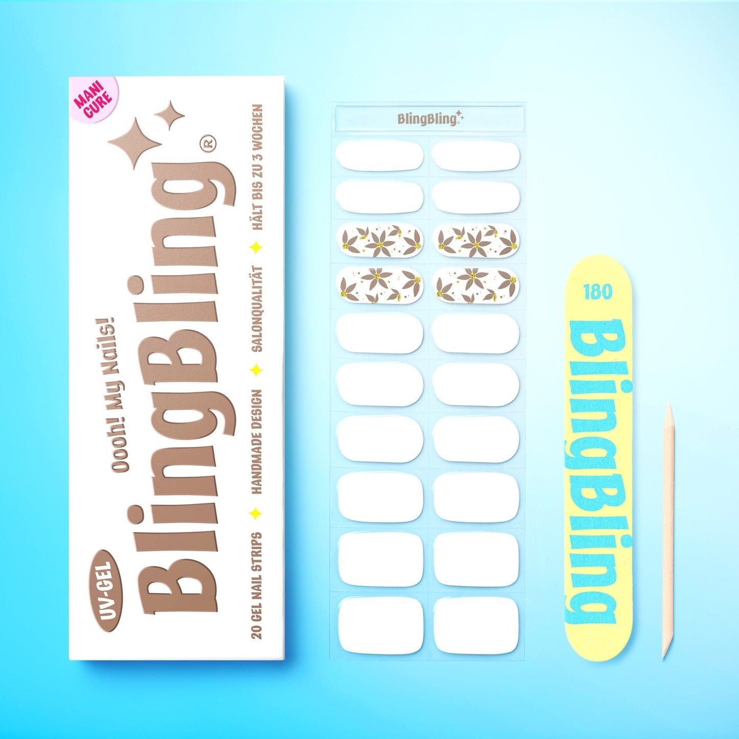 BlingBling® Manicure Gel Nail Strips ★ No.51 - Bianca - Manicure
