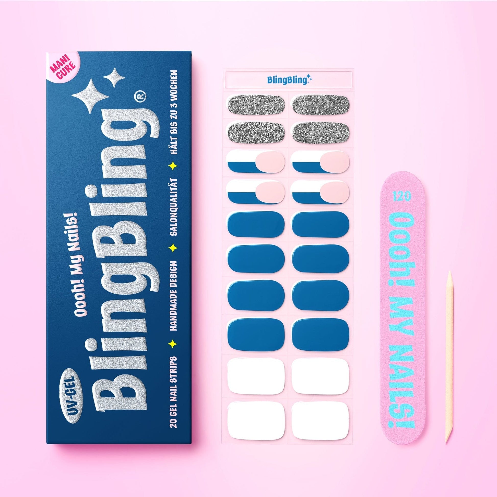 BlingBling® Manicure Gel Nail Strips ★ No.55 - Klara - Manicure