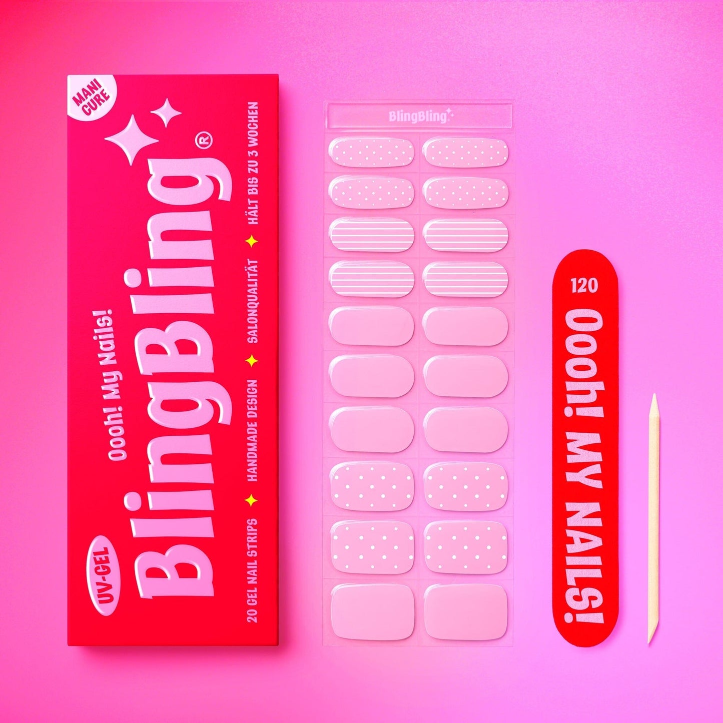 BlingBling® Manicure Gel Nail Strips ★ No.56 - Lina - Manicure