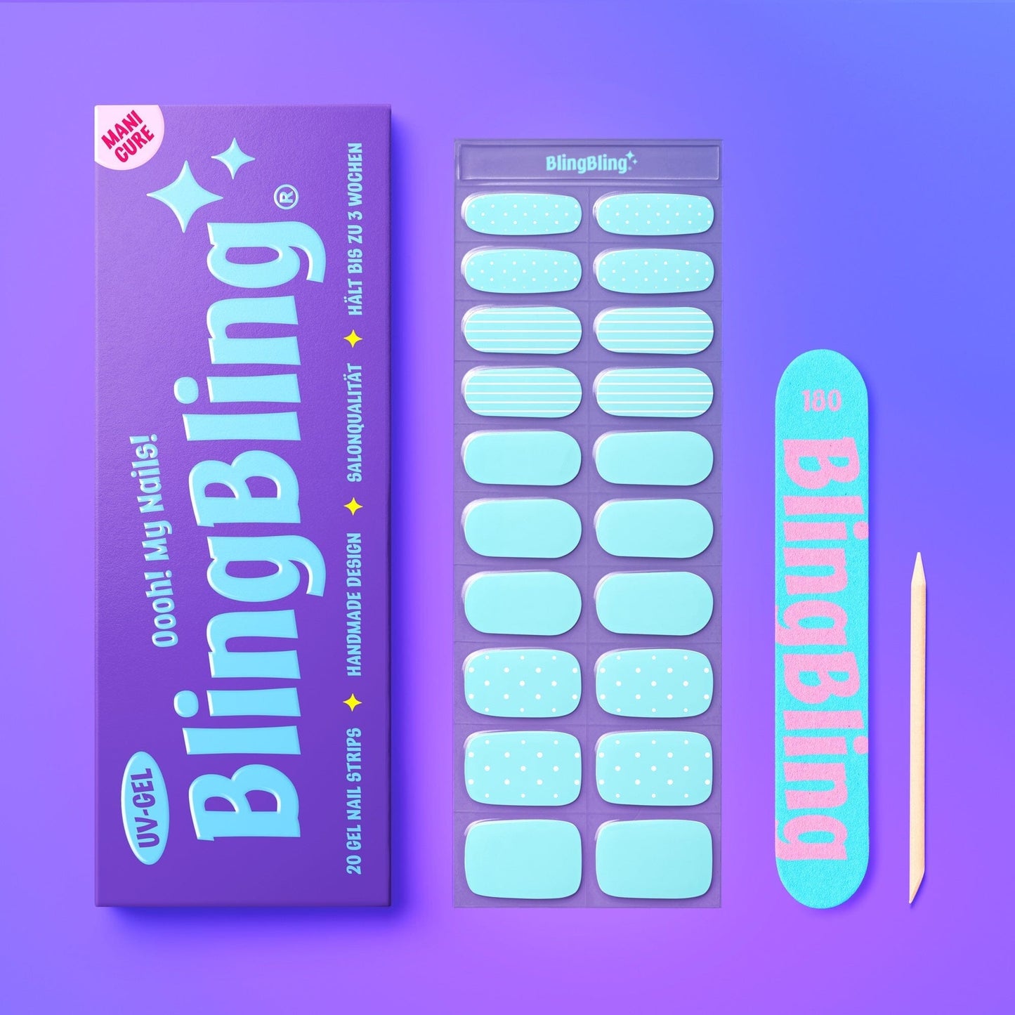 BlingBling® Manicure Gel Nail Strips ★ No.57 - Nina - Manicure