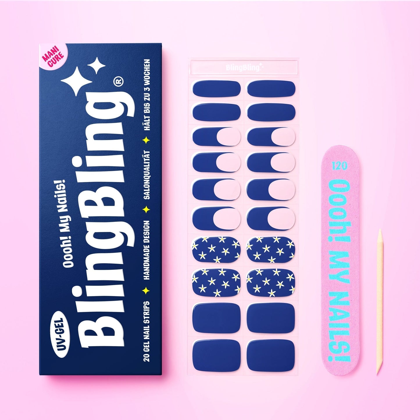 BlingBling® Manicure Gel Nail Strips ★ No.60 - Daisy - Manicure