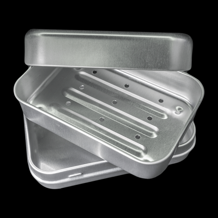 Blumenmaedchen DOSE FÜR BARS ECKIGES DÖSCHEN SILBER