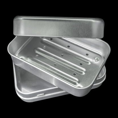 Blumenmaedchen DOSE FÜR BARS ECKIGES DÖSCHEN SILBER