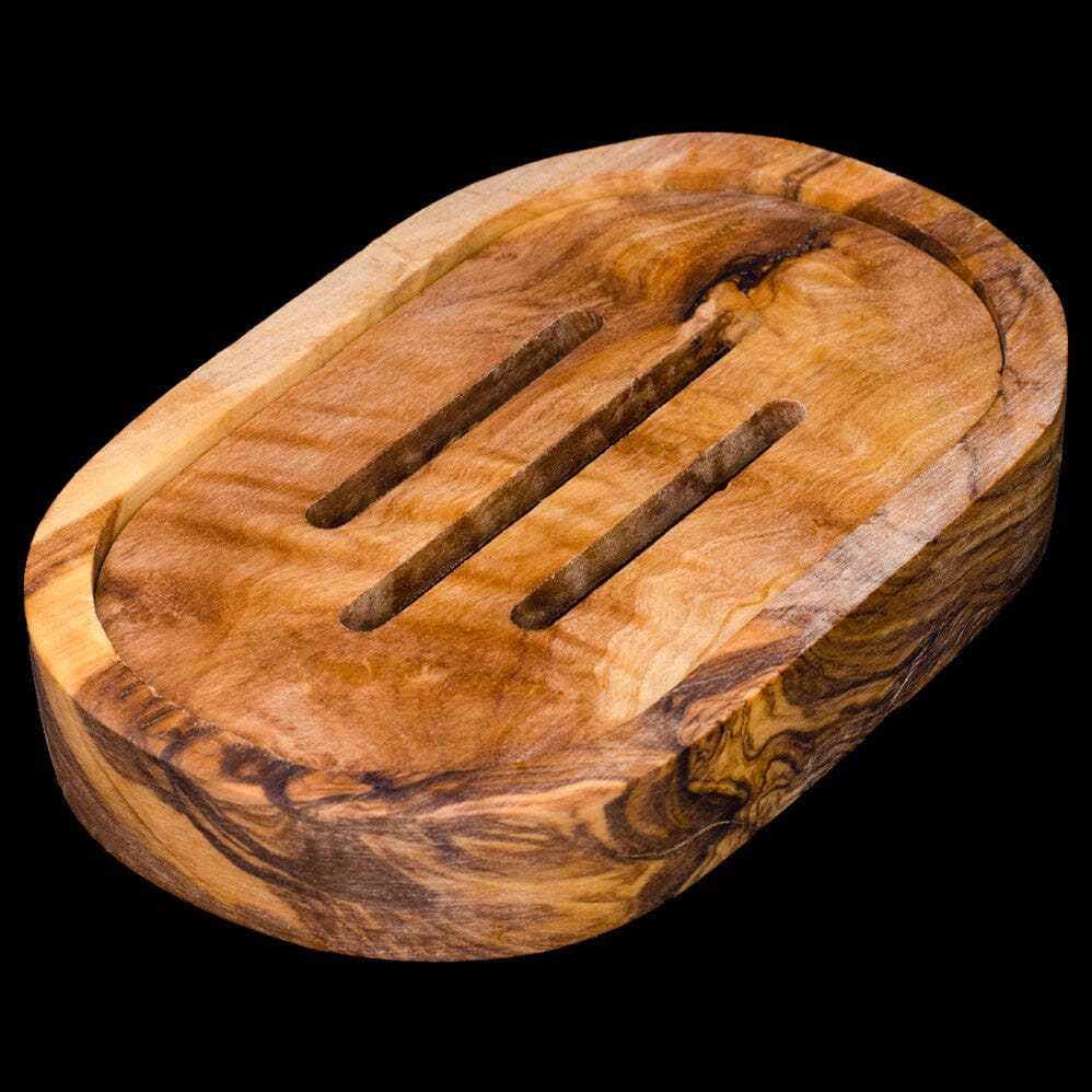 Blumenmaedchen ABLAGE NATUR Olivenholz oval mit Einsatz